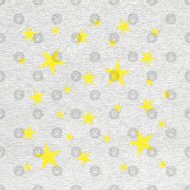 Bright Yellow Stars Pattern by stuartjsharples